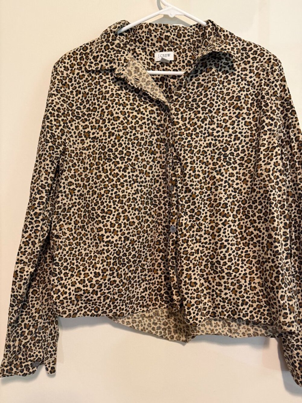 J.Crew Factory Leopard Print Button Up Shirt | Size M